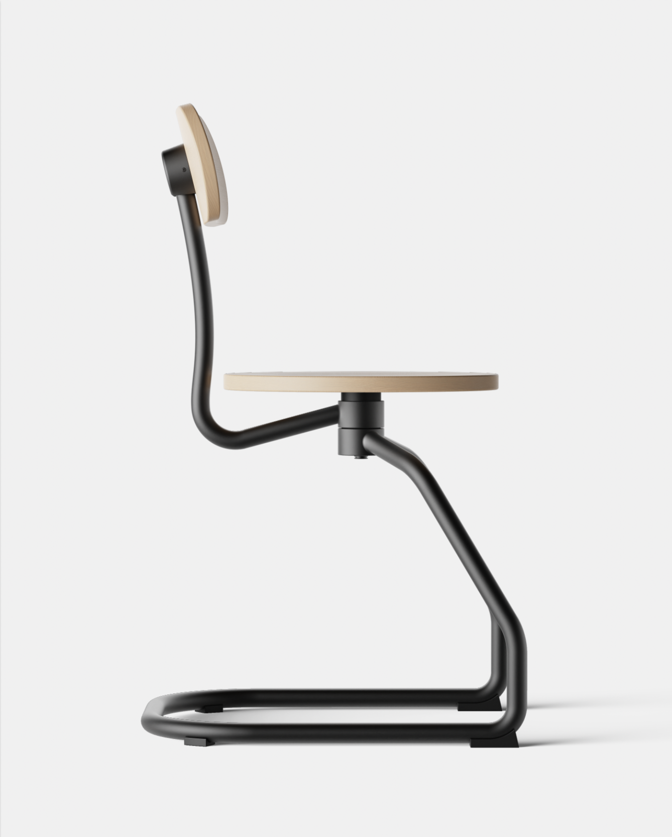 chair product industrial design ecal Stéfanie Kay design active sitting wood metal back pain comfortable