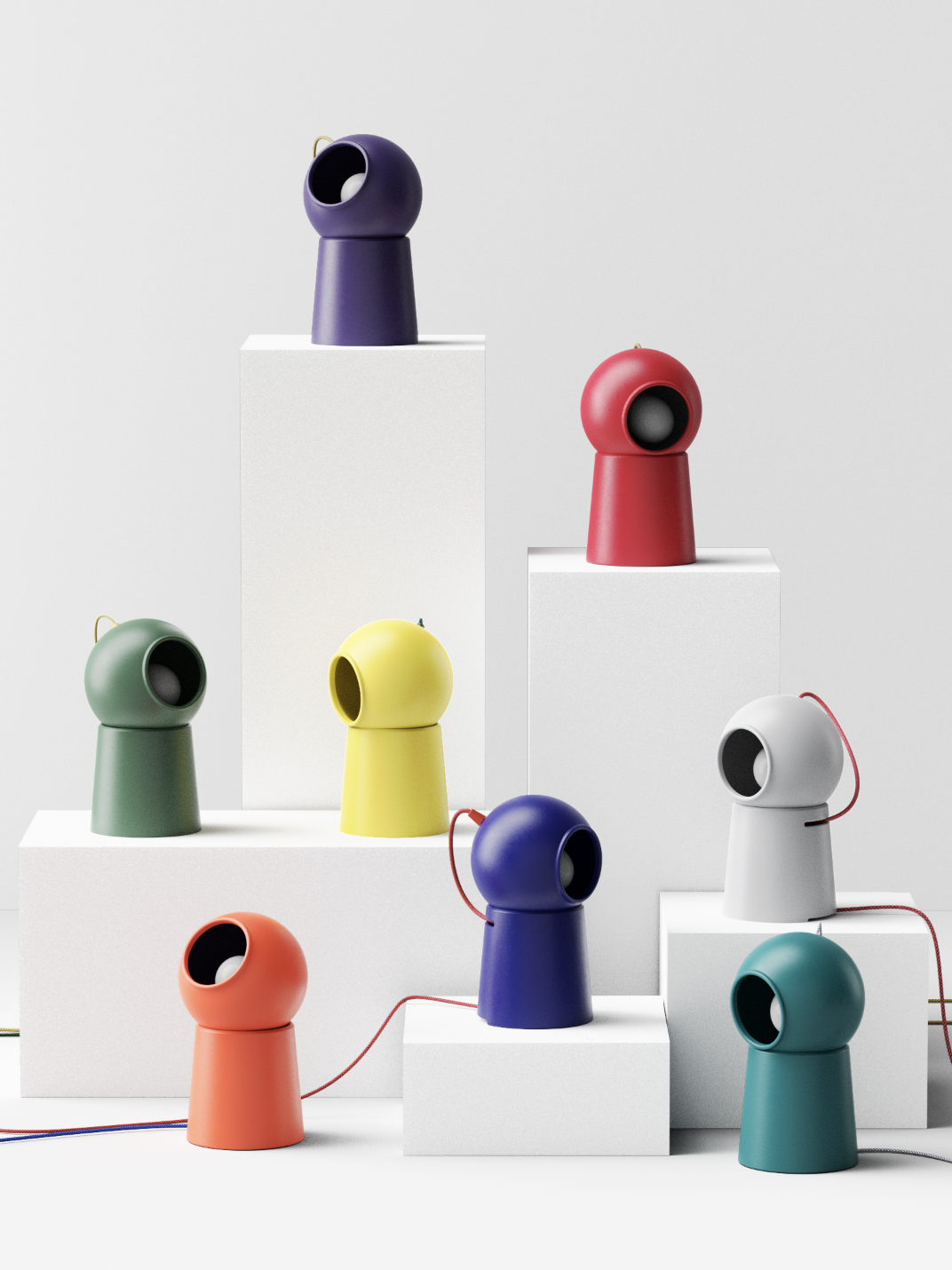 Bill Stéfanie Kay Design ceramic lamp product design industrial design ecal colourful simple